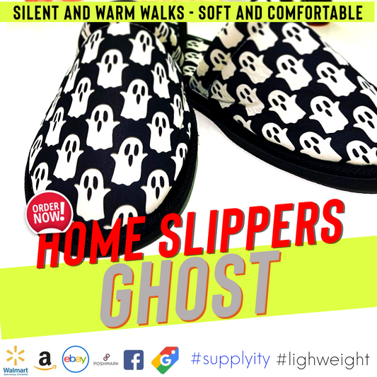 Playful Haunt: Ghost Slippers Bring Cute Cozy Comfort Home