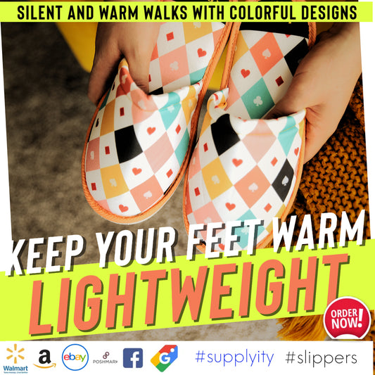 Poker face slippers: Cool Poker Face for Cozy Walks