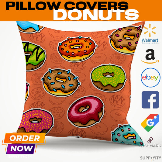 Donut Sunday Chochili Pillow Covers Sprinkle Sweet Fun for Cozy Retreats