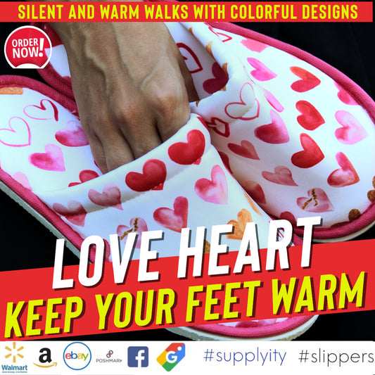 Love Heart Lightweight Slippers: Heartfelt Comfort for Cozy Home Moments
