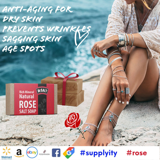 Dr.Salt Rich Mineral Natural Rose Salt Soap: The Secret to Anti-Aging for Dry Skin and Eczema