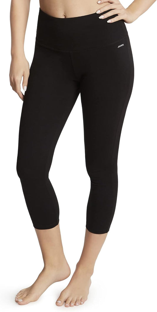 Jockey Women's Cotton Stretch Basic Capri Leggings