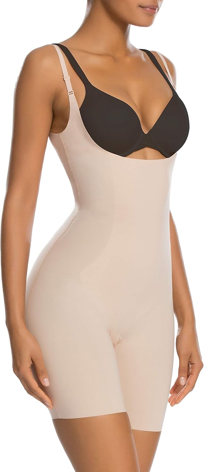 SHAPERX Shapewear for Women Tummy Control Open Bust Thigh Slimmer Body Shaper