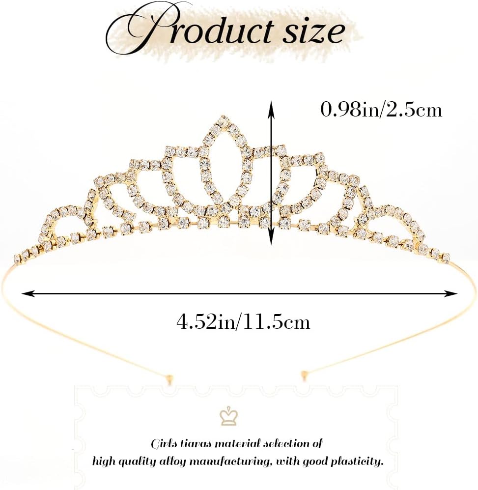 Kilshye Silver Tiaras and Crowns Rhinestone Wedding Tiara Birthday Prom Crown Hair Accessories for Women