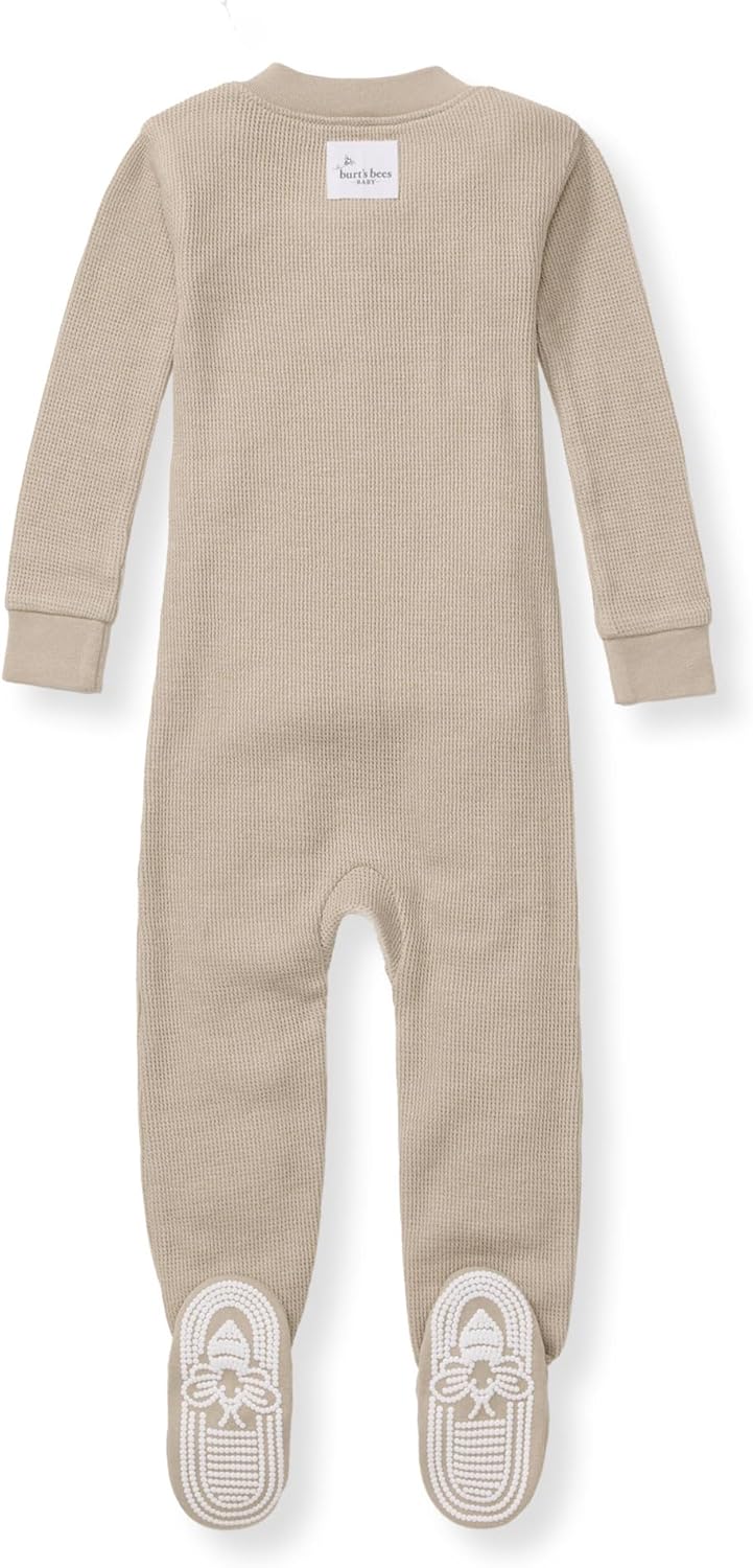 Burt's Bees Baby Unisex Baby Honeysoft Sleeper Pajamas, Zip Front Non-slip Footed Footie Pjs, Organic Cotton & Lyocell