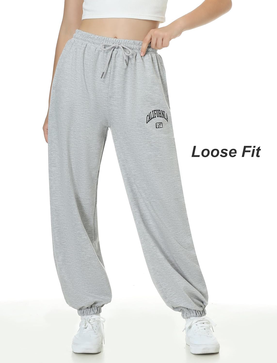 EXARUS 3 Pack Girls Sweatpants Joggers Sweat Pants Cute Baggy Tween Trendy Clothes Teen Preppy with Pockets