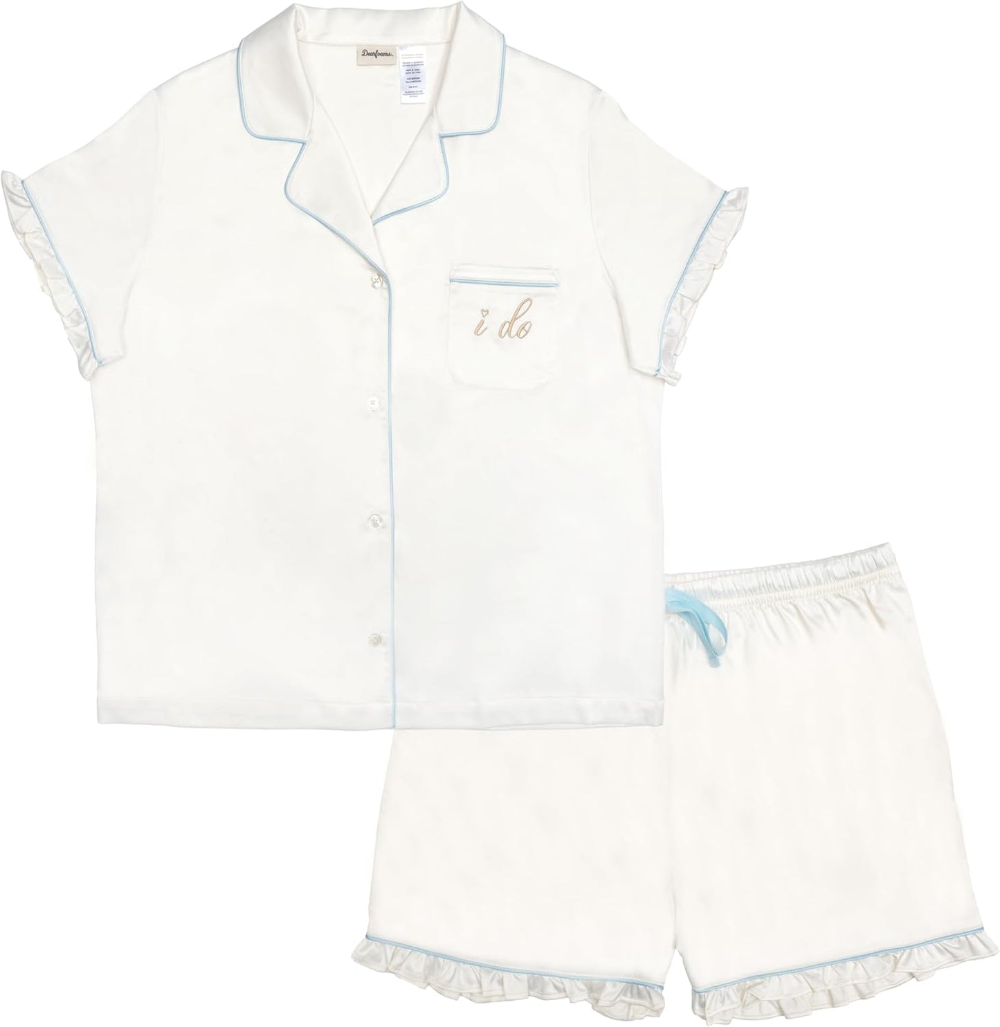 Dearfoams Women's Matching Bridal Pajamas, Robe & Nightwear Set for Bride & Bridesmaids, Wedding