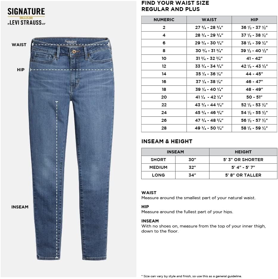 Levi Strauss Signature Gold Women's Totally Shaping Pull-on Bootcut Jeans High-Rise Stretch Denim (Also Available in Plus Size)