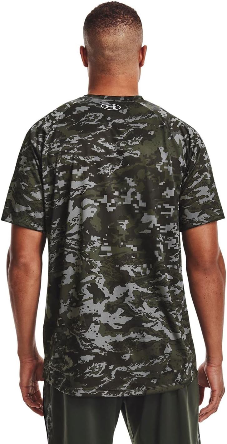 Under Armour Men's UA Tech ABC Camo Loose Fit Short Sleeve Shirt Small