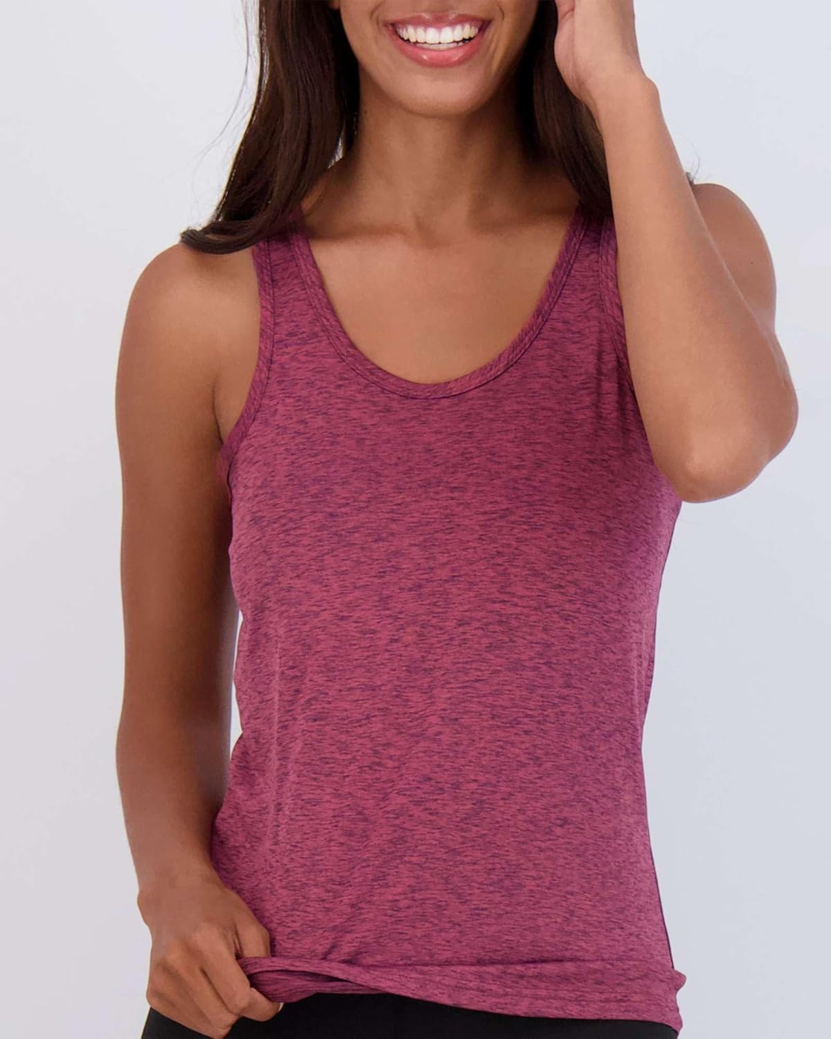 Real Essentials 5-Pack Women's Racerback Tank Top Dry-Fit Athletic Performance Yoga Activewear (Available in Plus Size)