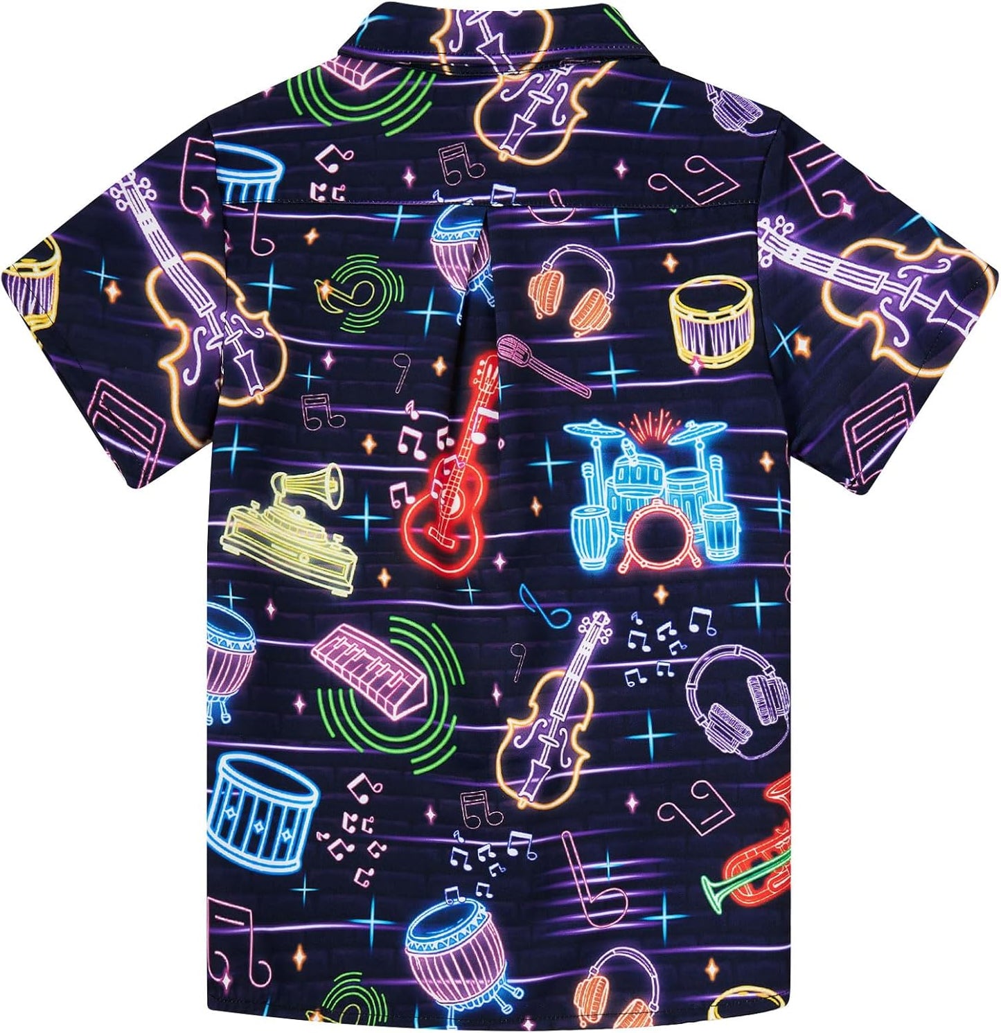 uideazone Boys Hawaiian Shirts Novelty Printed Funky Short Sleeve Button Down Shirt Kids Aloha Luau Shirt 7-14T