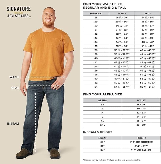 Levi Strauss Signature Gold Men's Relaxed Fit Flex Jeans (Available in Big & Tall)
