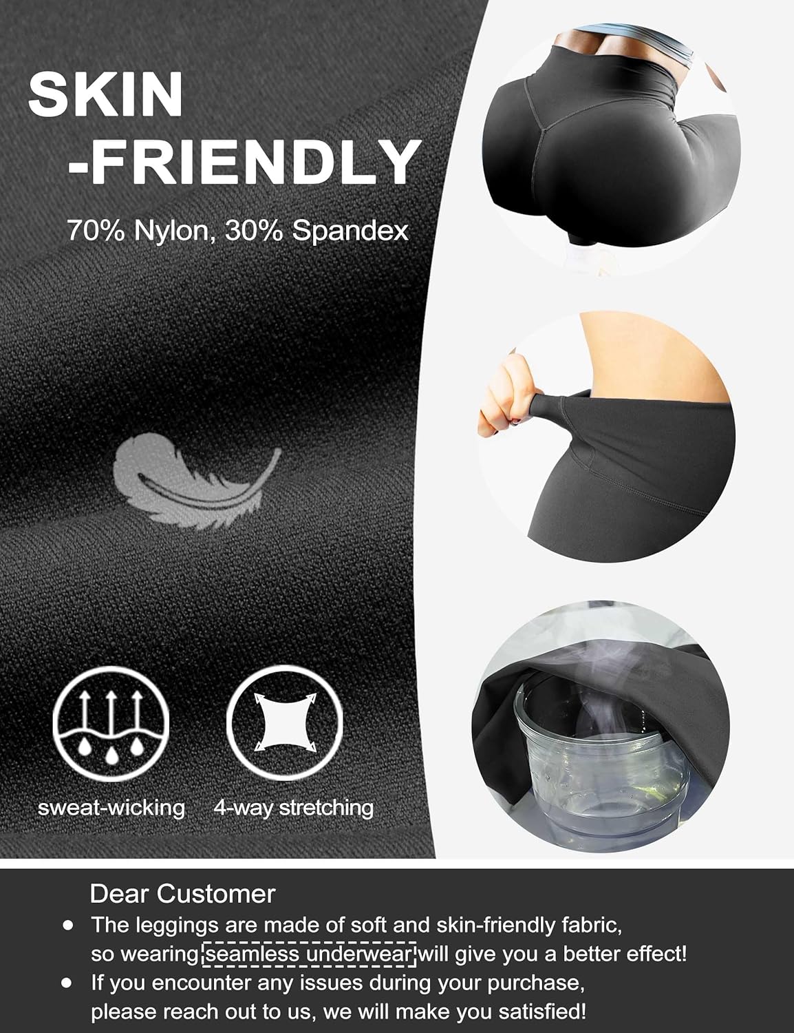 Olmlmt No Front Seam Workout Leggings for Women Tummy Control Butt Lifting Leggings Buttery Soft Gym Yoga Pants