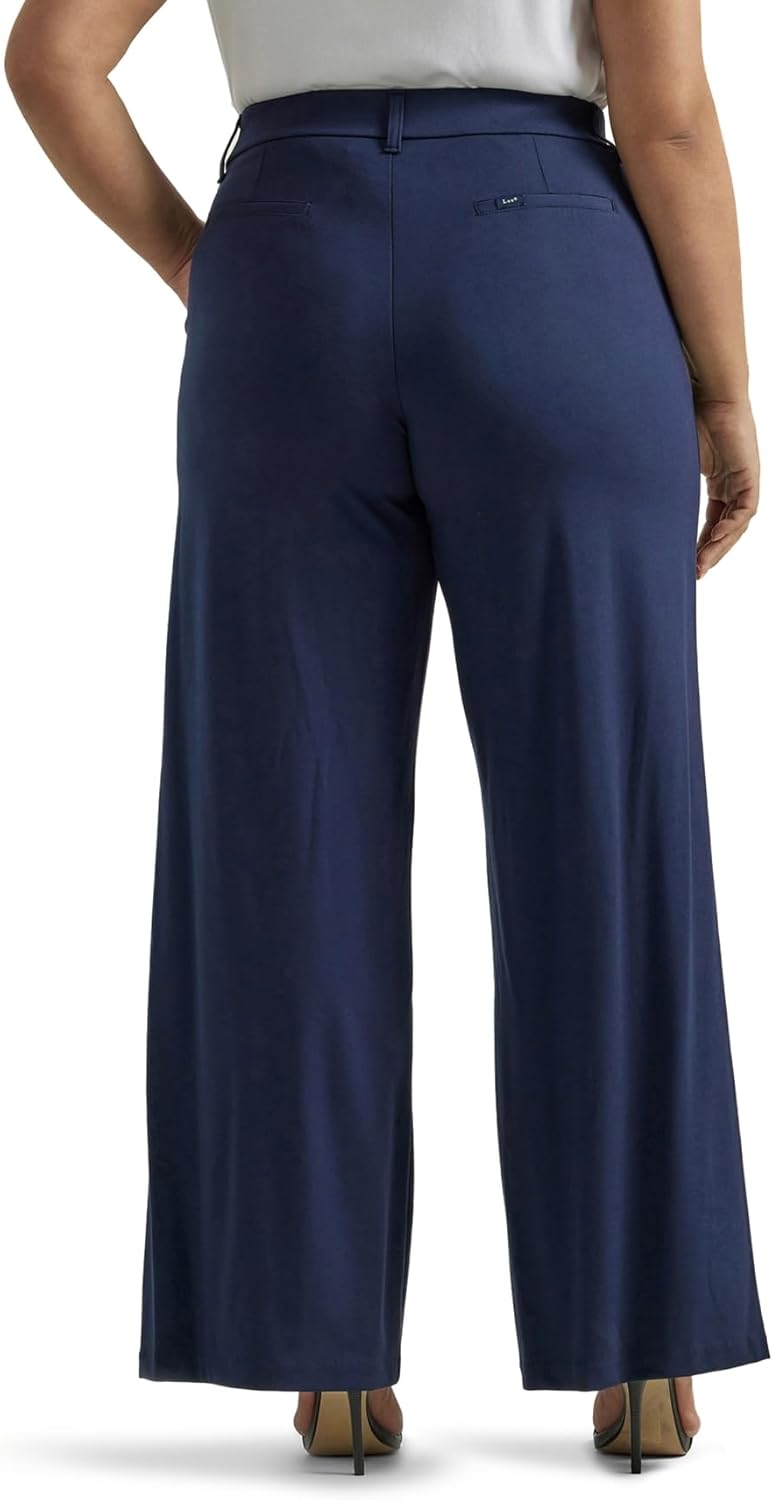 Lee Women's Plus Size Ultra Lux Comfort Any Wear Wide Leg Pant