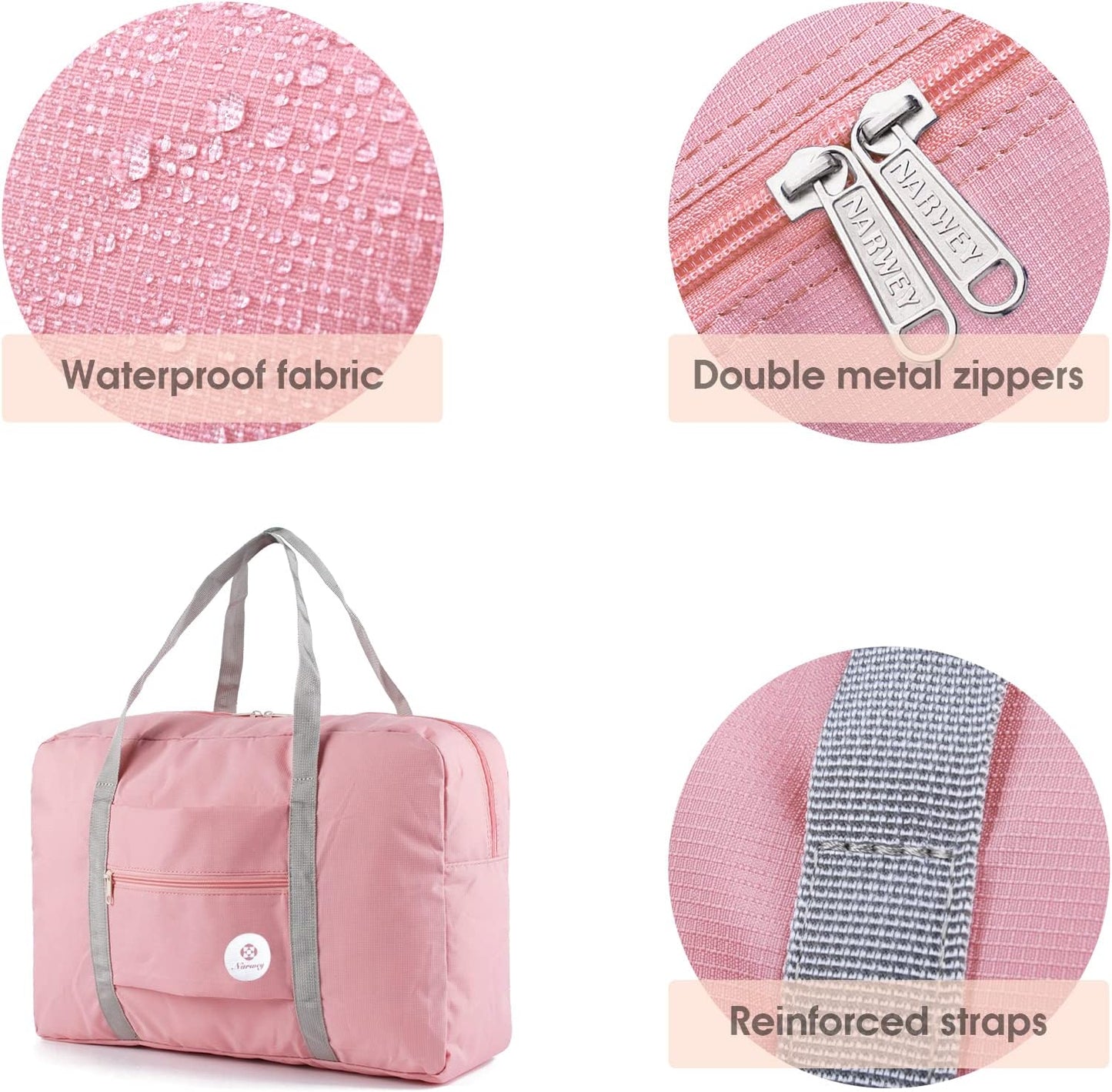 For Spirit Airlines Personal Item Bag 18x14x8 Foldable Travel Duffel Bag Tote Carry on Luggage Duffle Overnight for Women and Men