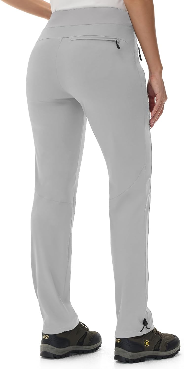 TBMPOY Women's Hiking Pants Lightweight Water Resistant Travel Joggers Quick Dry Outdoor Athletic Pants Zipper Pockets