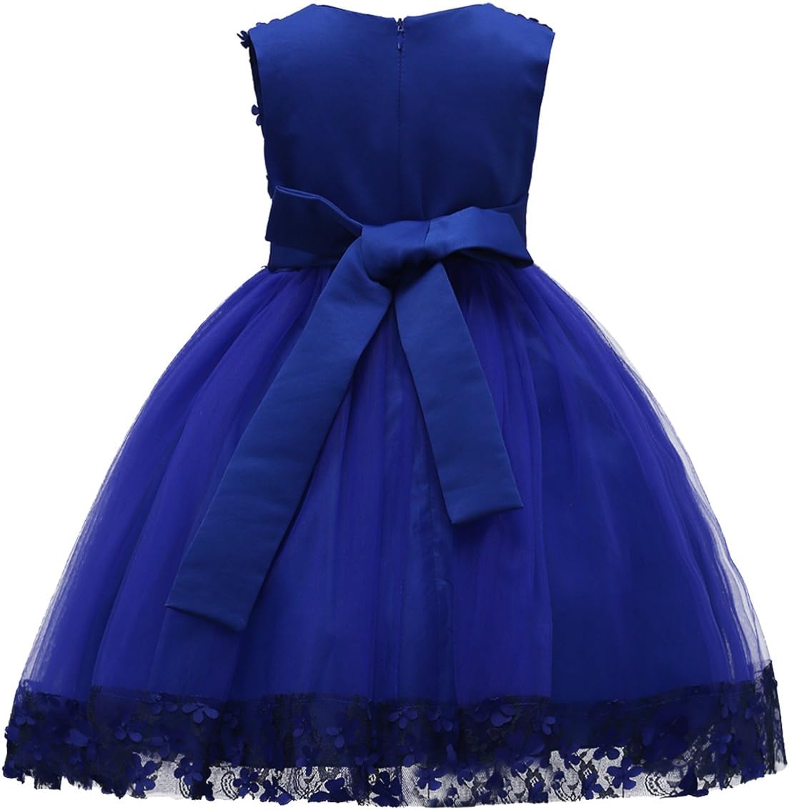 2-10T Big Little Girl Ball Gown Short Lace Flower Tulle Prom Dresses for Wedding Party Evening Dance
