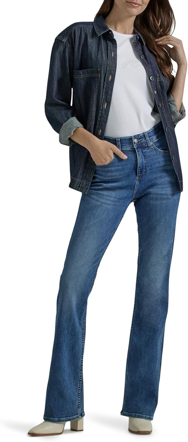 Lee Women's Petite Ultra Lux Comfort with Flex Motion Bootcut Jean