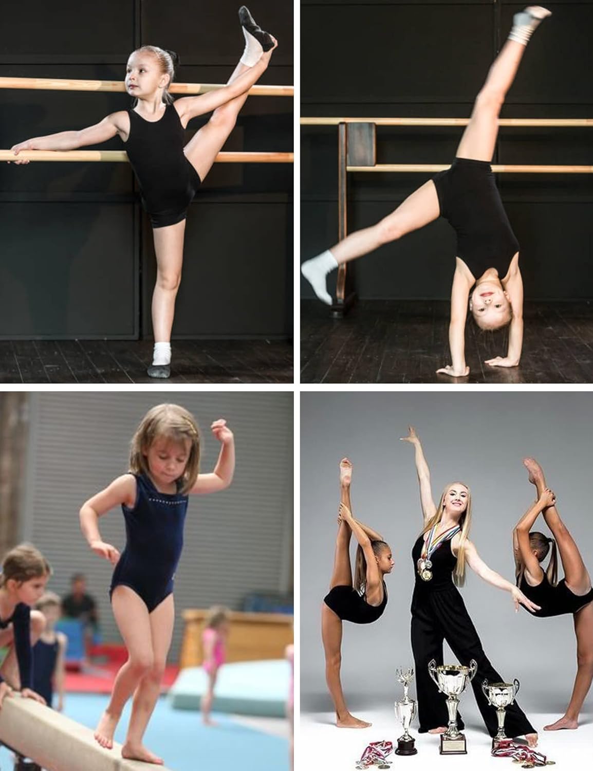 Arshiner Girls Ballet Leotards Dance Gymnastic Outfits Crisscross Straps Sleeveless Tank Dancewear