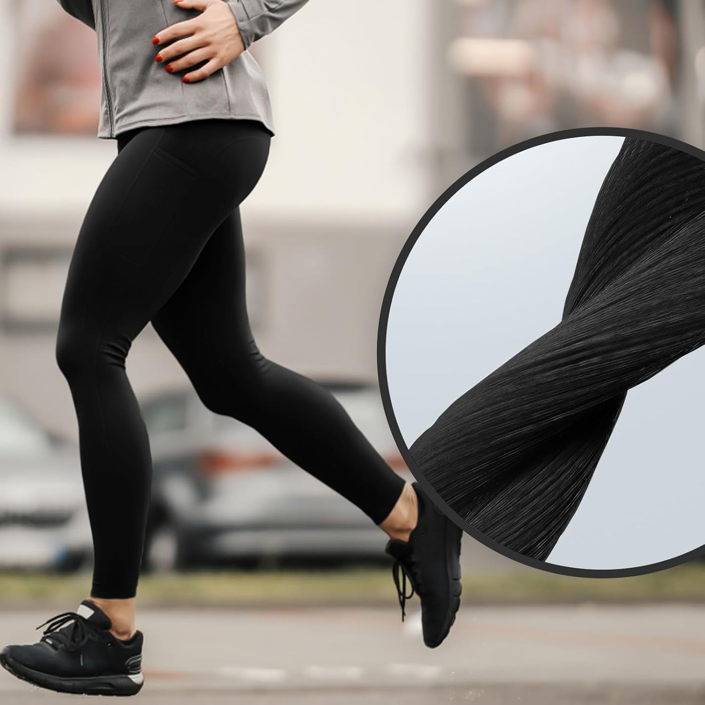 High Waisted Leggings with Pockets, 7/8 Full Length Buttery Soft Yoga Leggings for Woman