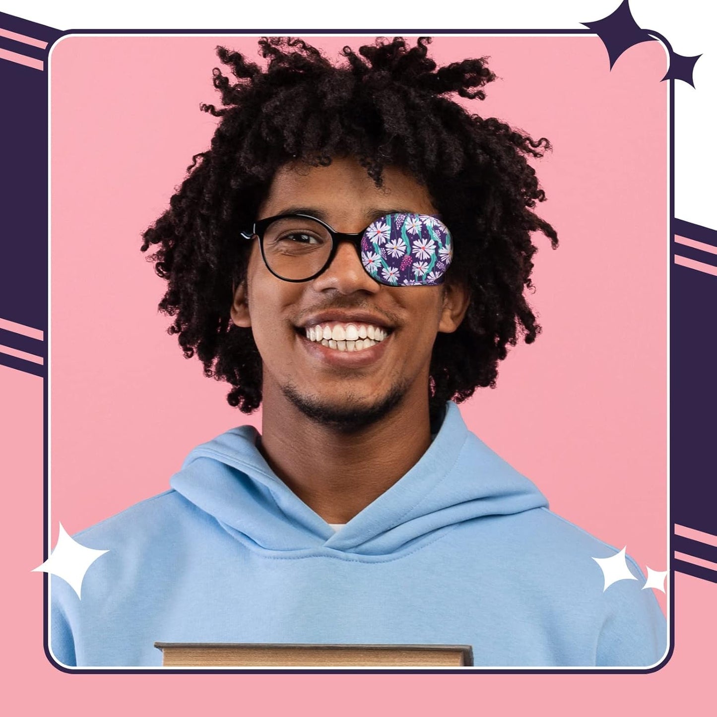 Yahenda 12 Pcs Eye Patches for Adults Eye Patch for Glasses Reusable Eyeglass Patch Cute Eye Cover for Eyeglasses Adults Left Right Eyes, 12 Mixed Styles (Cute Style)