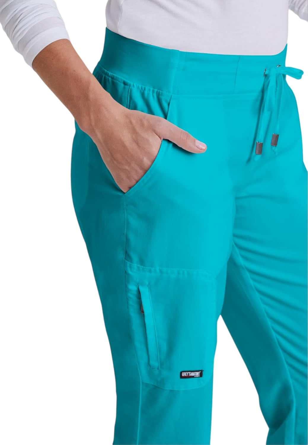 BARCO Grey's Anatomy Scrubs - Mia Scrub Pant for Women, Elastic Back Waist, Mid-Rise Shaped Leg Women's Scrub Pant