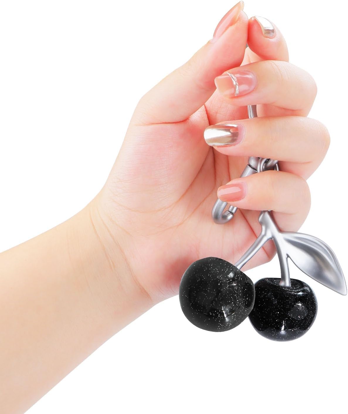 Keychain Cherry Bag Charms Purse: Key Chains Women Cute - Car keyrings leather handbags - Fashion enthusiasts