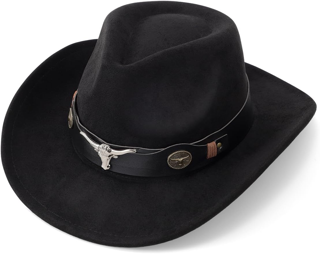 Cowboy Hat for Men Women Classic Cowgirl Hat Wide Brim Western Women Mens Cowboy Hats Christmas Cowgirl Hats Gifts