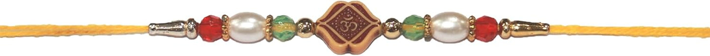 IS4A Set of Assorted Rakhi Bracelets (5 Rakhis) Handmade Rakhi Set of 5 Rakhi Gifts for Brother, Sister, Bhaiya, Bhabhi for Indian Rakhi Raksha Bandhan Festival Rakhi Bracelet