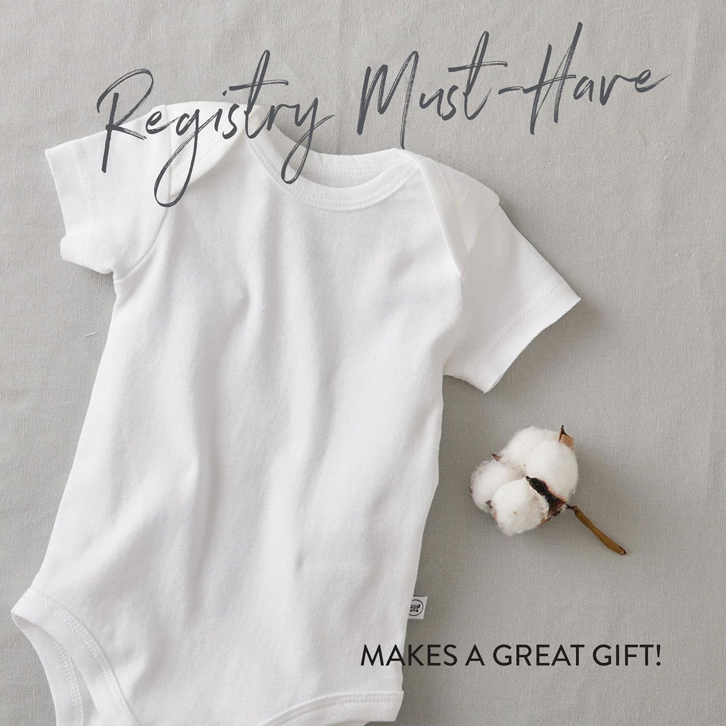 HonestBaby 3-pack Short Sleeve Bodysuits One-piece 100% Organic Cotton for Infant Baby Boys, Girls, Unisex