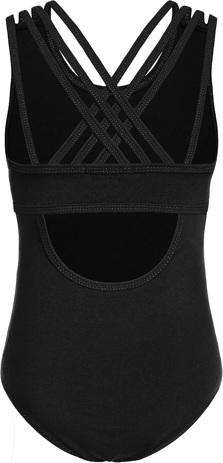 Arshiner Girls Ballet Leotards Dance Gymnastic Outfits Crisscross Straps Sleeveless Tank Dancewear