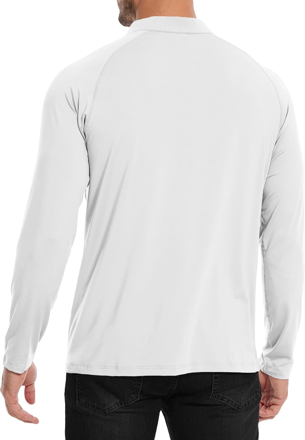 Men's Running Shirt Long Sleeve Performance Quarter Zip Pullover Quick Dry Golf Workout Athletic Shirts UPF 50+