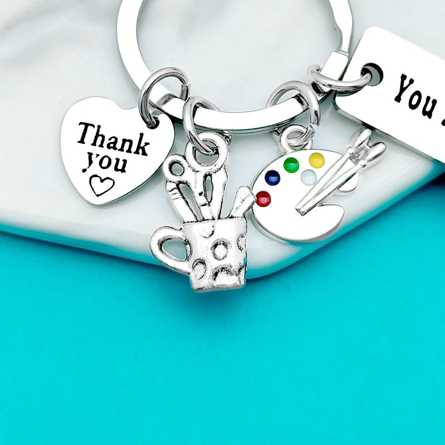 Xiahuyu Artist Gifts Keychain Painter Gifts You Make A Difference Keychain Art Teacher Appreciation Gifts Art School Graduation Gift Art Student Gift Christmas Birthday Gift Thank You Gift for Artist
