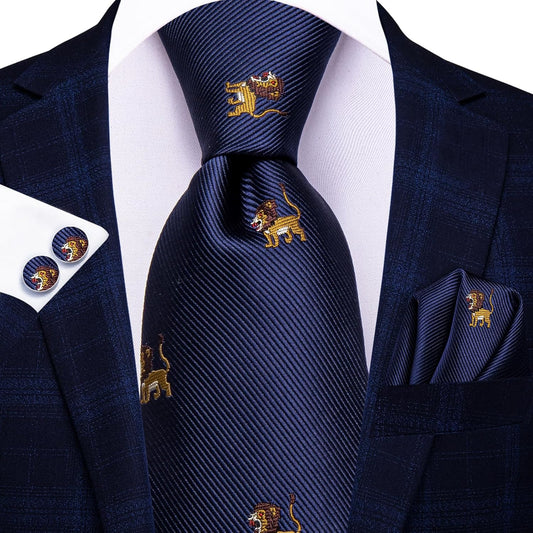 Hi-Tie Men's Tie Sets Silk Paisley Striped Necktie Pocket Square Cuff-links Sets Wedding Business Holiday