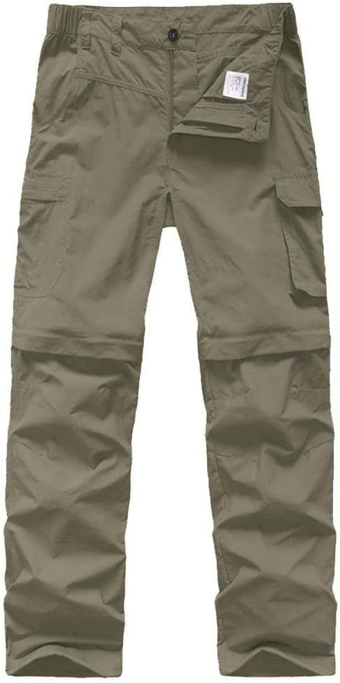 Kids' Cargo Pants, Boy's Casual Outdoor Quick Dry Waterproof Hiking Climbing Convertible Trousers #9016