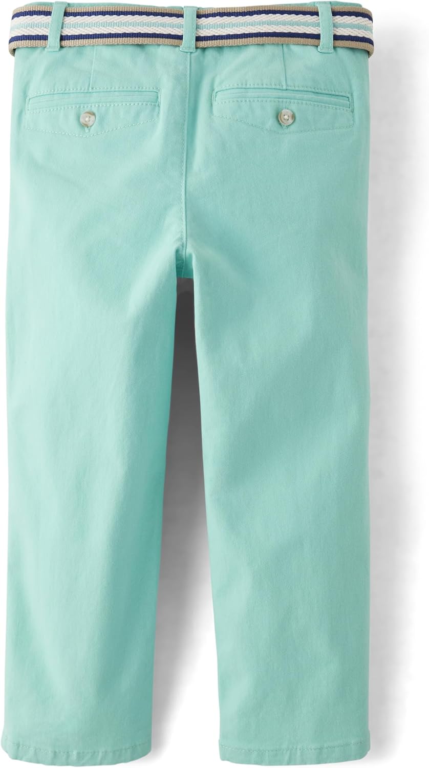 Gymboree Boys' and Toddler Belted Twill Chino Pants Uniform