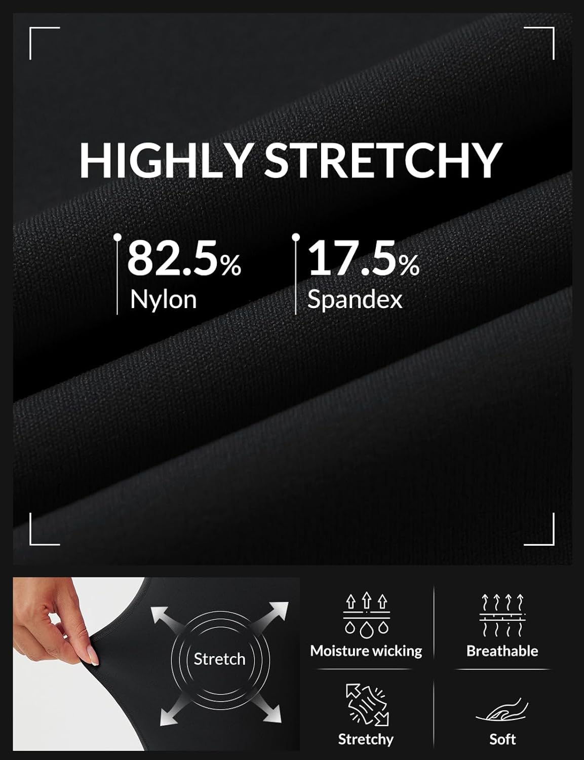 baleaf Women's Capri Leggings with 3 Pockets Tummy Control 21" Inseam Workout Capris Yoga Pants