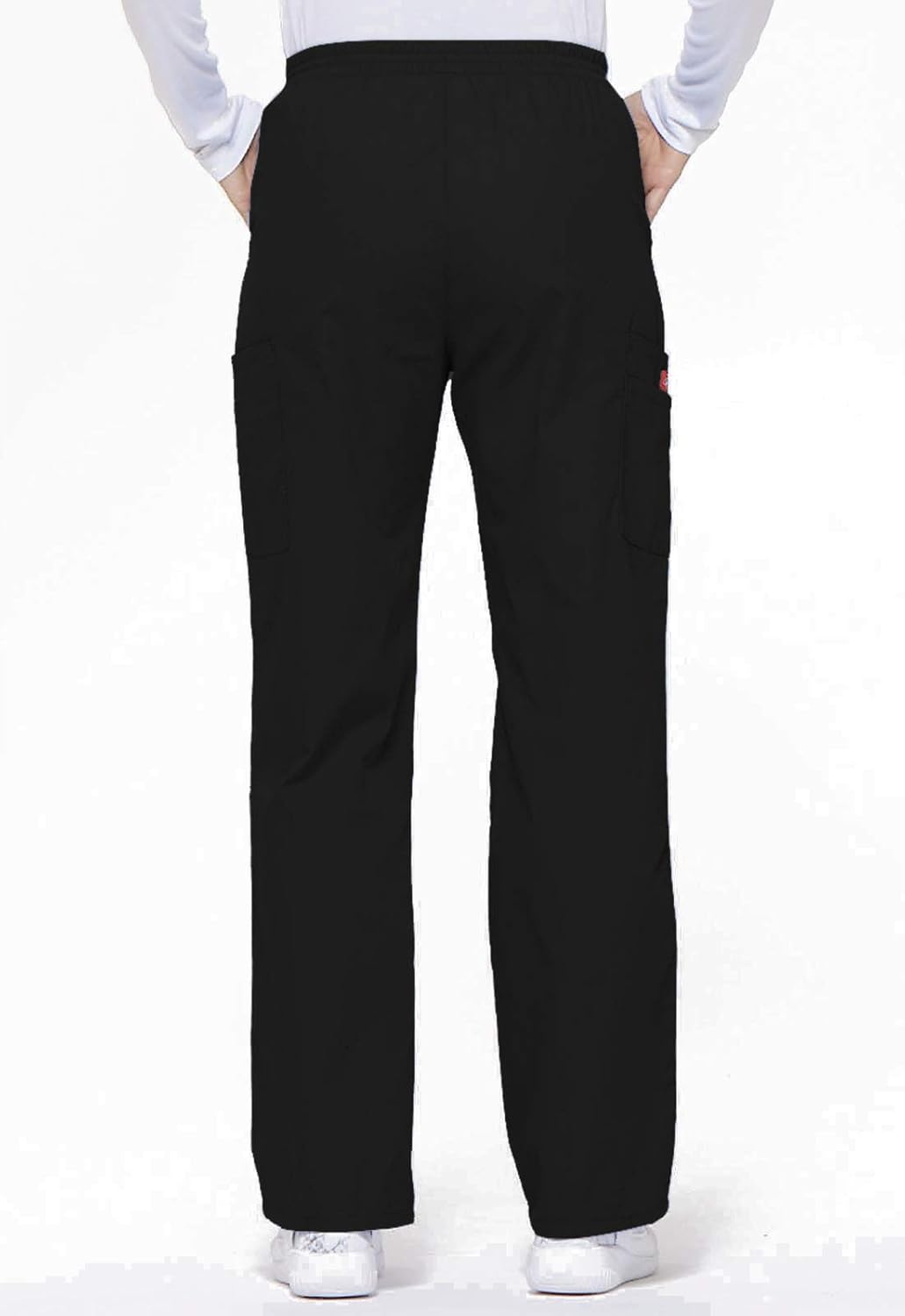 Dickies EDS Signature Scrubs for Women, Elastic Waist Pull-On Cargo Pants for Women in Soft Brushed Poplin 86106
