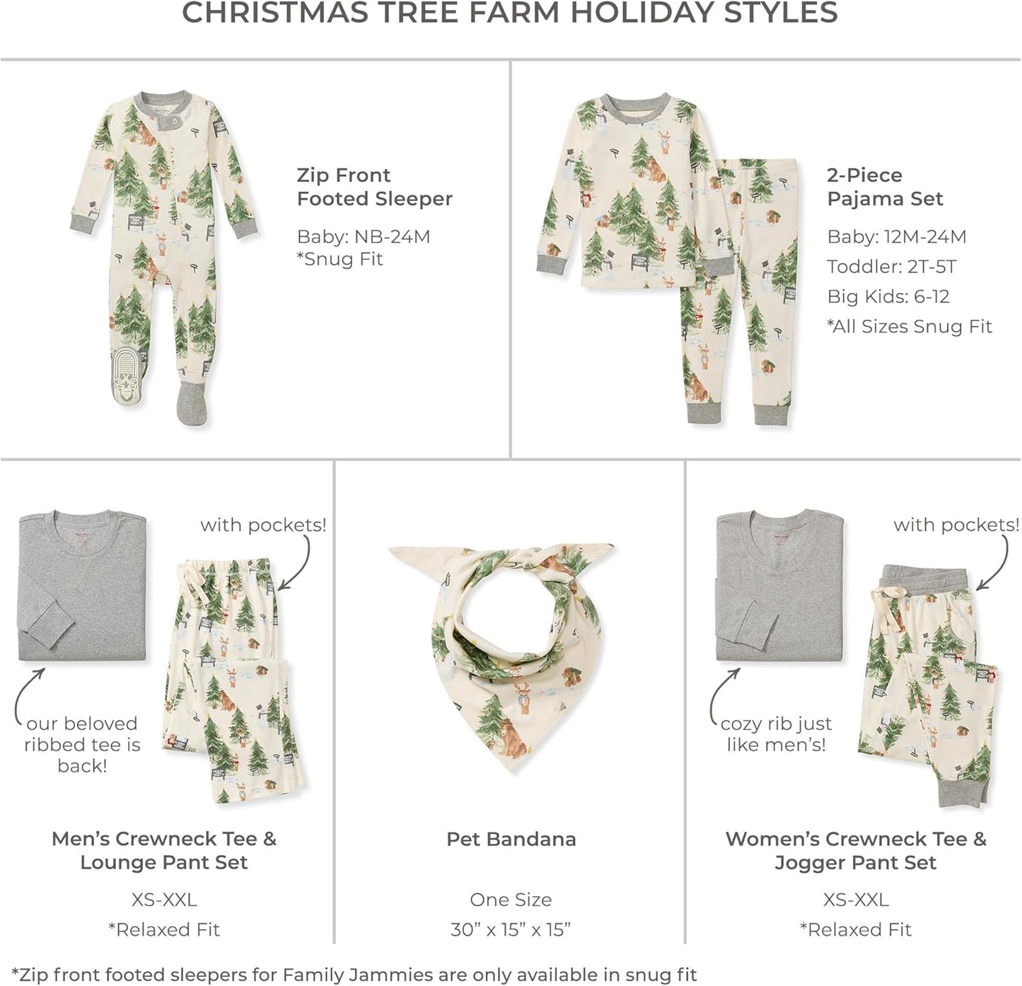 Burt's Bees Baby Baby Womens Family Jammies, Matching Holiday Pajamas, Organic Cotton PJs