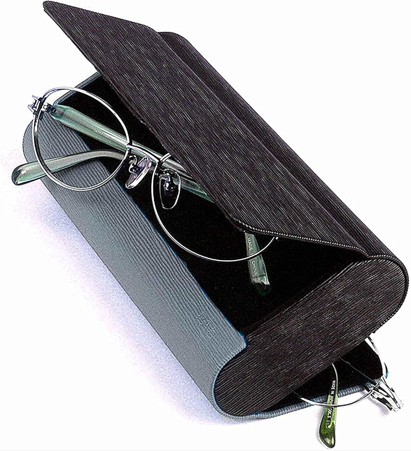 Glasses Case for 2 Storage Portable Compact Slim Two-Piece Soft Case Hard Case