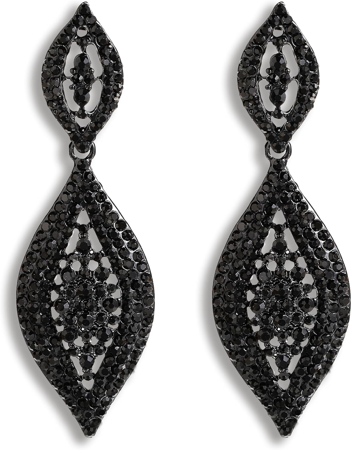 Elegant Rhinestone Dangle Earrings Crystal Wedding Bridal Long Dangling Drop Earrings Chandlier Earrings for Women Bridesmaid