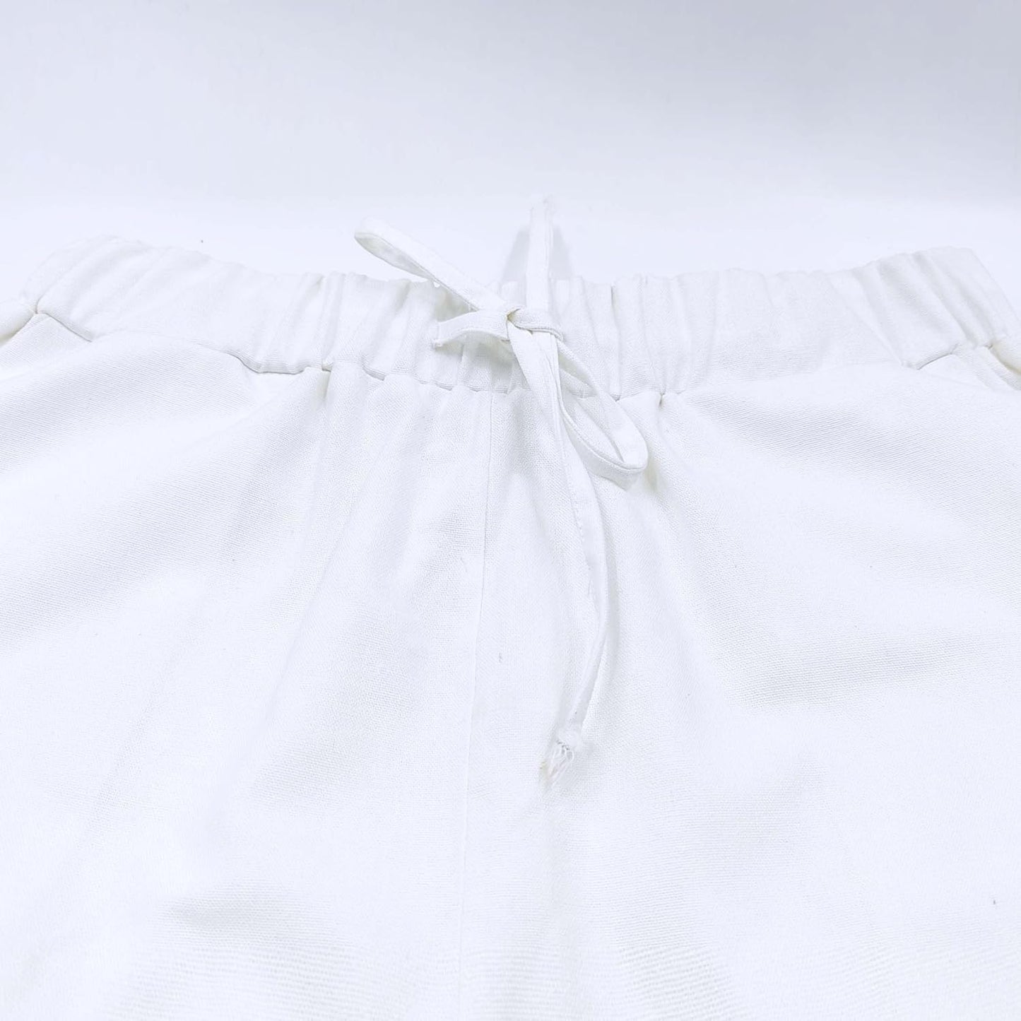 Womens Linen Pants with Pockets High Waist Comfy White Casual Pants Lightweight Loose Trousers