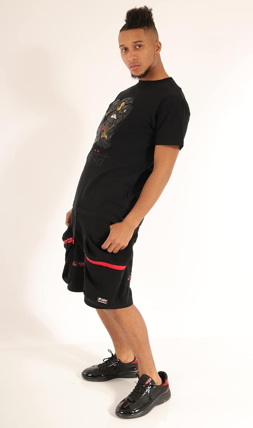 SCREENSHOT-TEE3202SS Mens Hip-Hop NYC Streetwear Urban Varsity Racing Premium Tee
