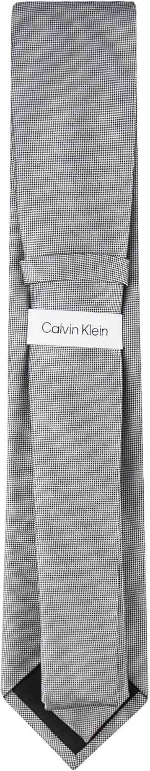 Calvin Klein Men's Silver Spun Solid Necktie (Standard and Extra Long Sizes)