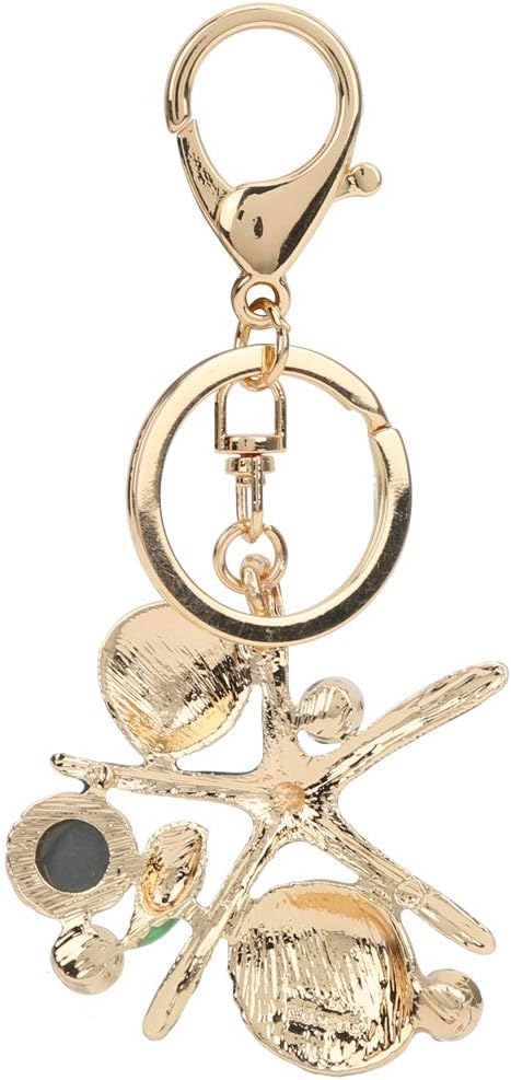 HEEPDD Crystal Rhinestone Keychain, Cute Starfish Scallop Shape Key Chain Sparkling Key Ring Charm Purse Pendant Handbag Bag Decoration Holiday Gift