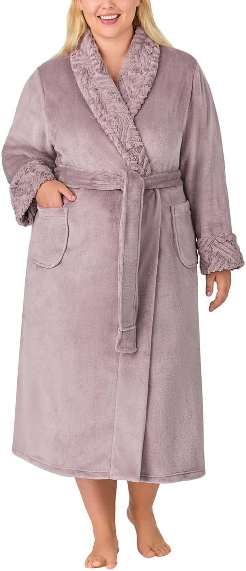 Carole Hochman Women's Shawl Collar Plush Robe