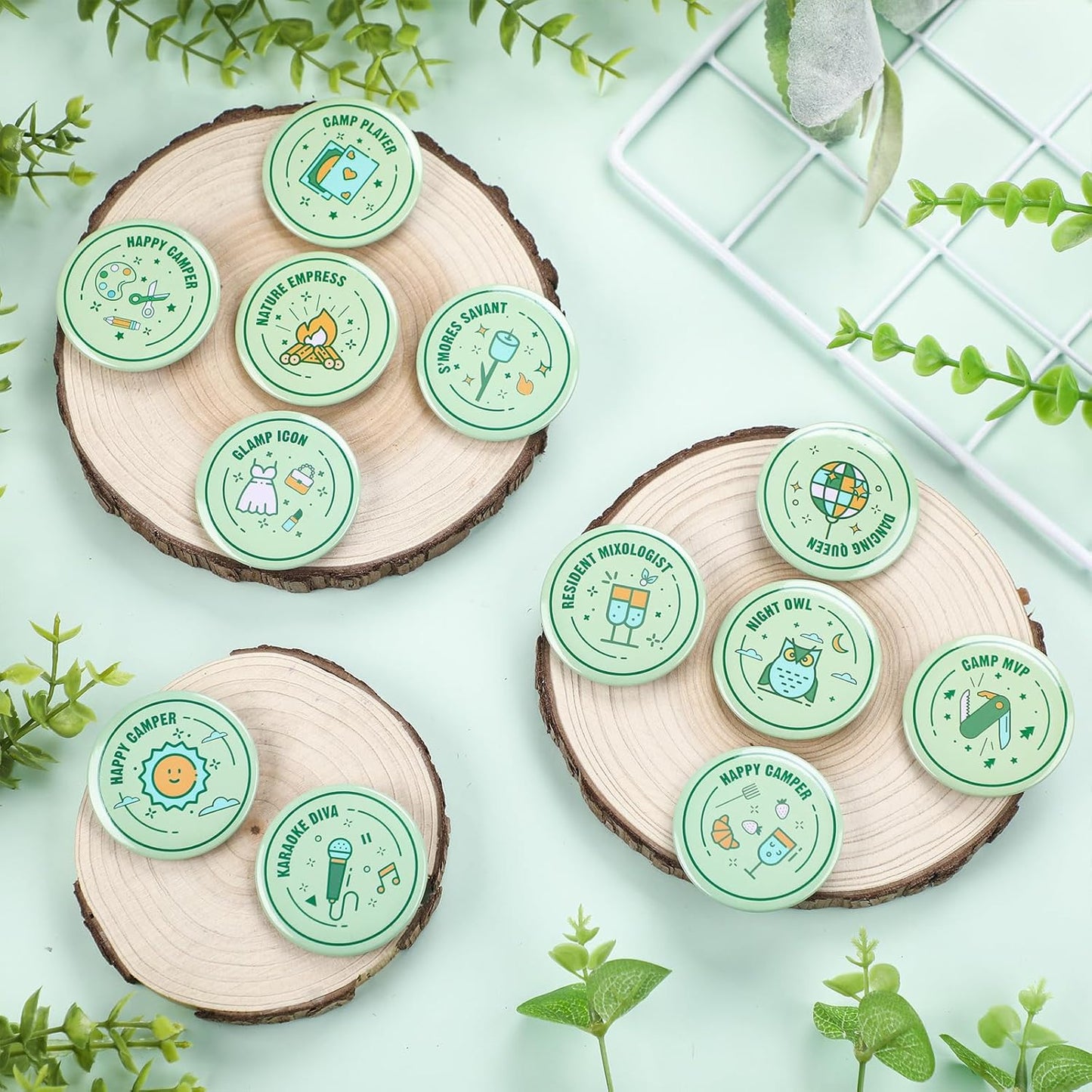 Camping Bachelor Party Merit Badge Set with Title Bachelor Party Gift Pin Set for Women Men to Wear at Themed Party