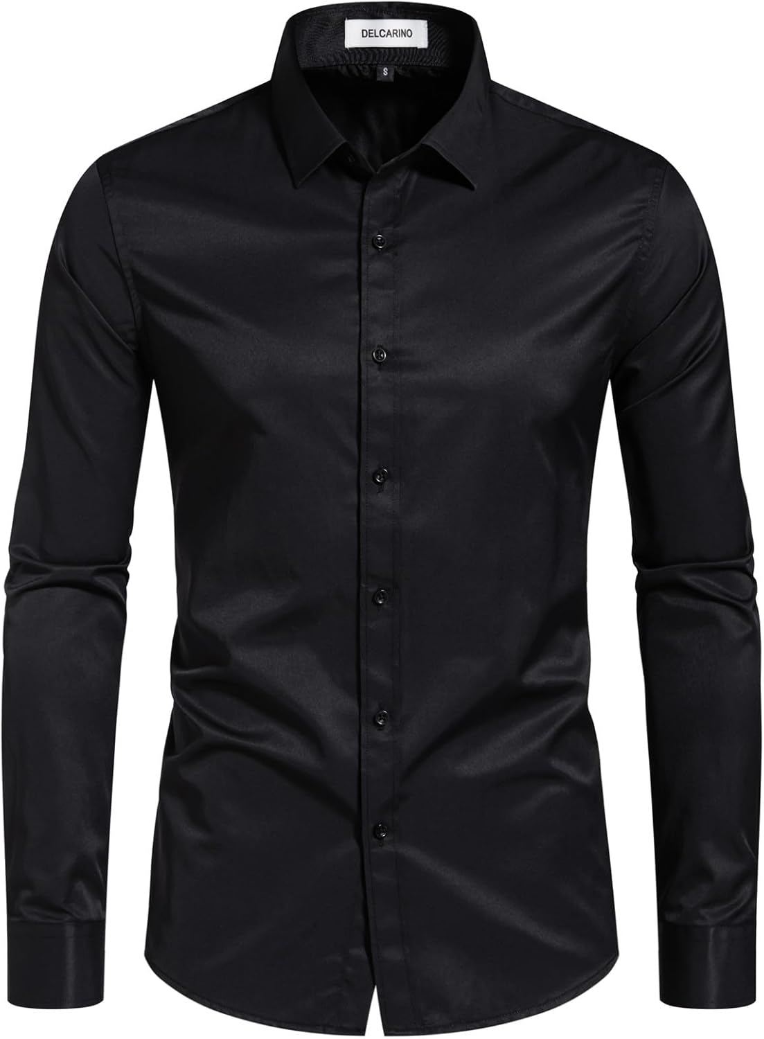 Men's Dress Shirts Stain Sheild Stretch Slim Fit Shirts Wrinkle-Free Formal Business Button Down Shirt