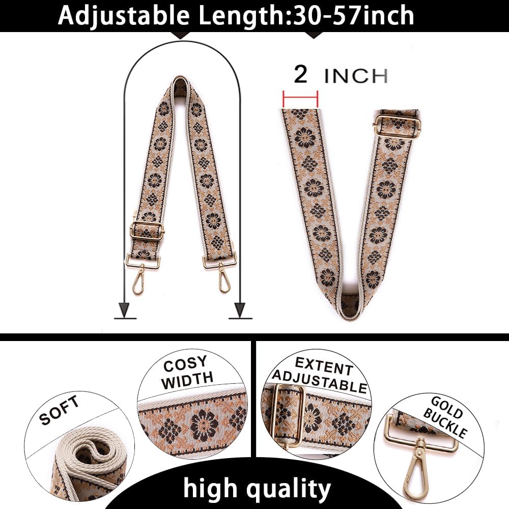Purse Straps Replacement Wide Crossbody Shoulder Strap for Bags Purse Extender Accessories Guitar Straps