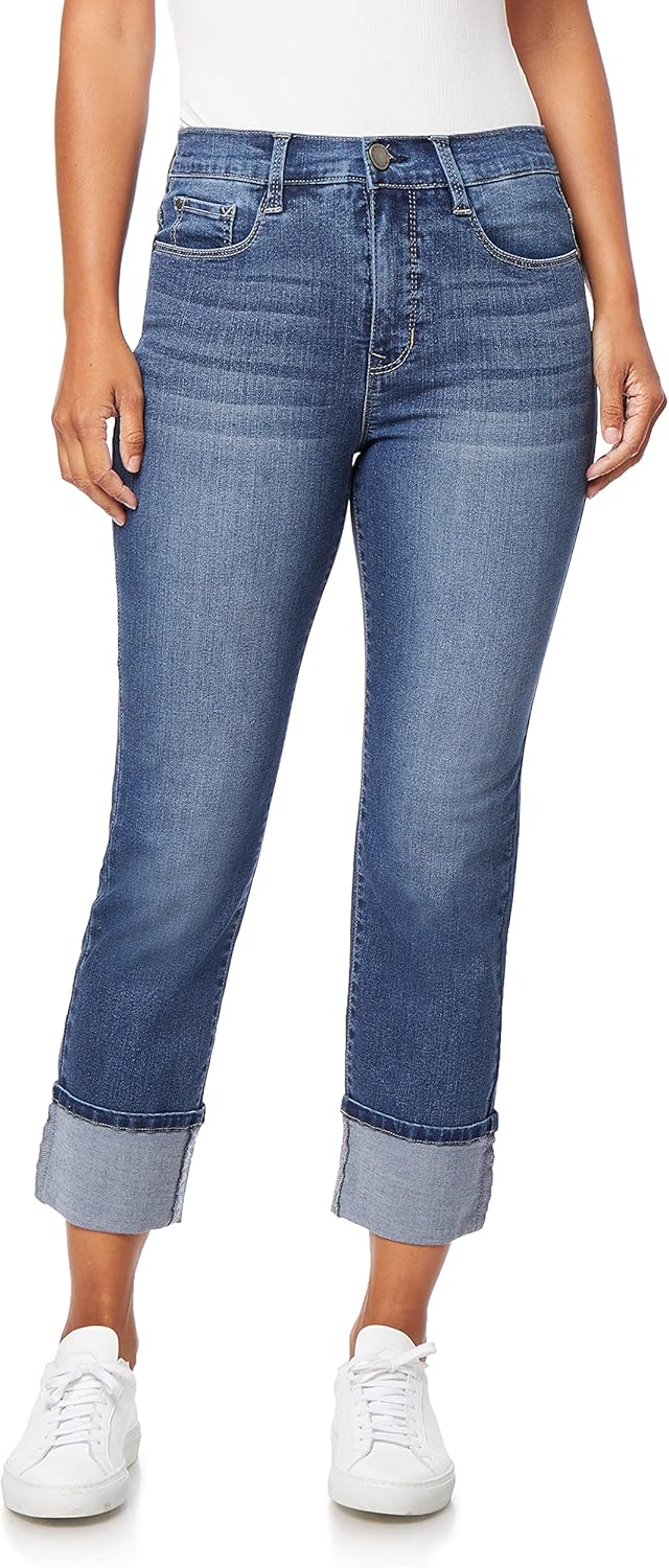 Angels Forever Young Women's Signature Straight Crop Jeans